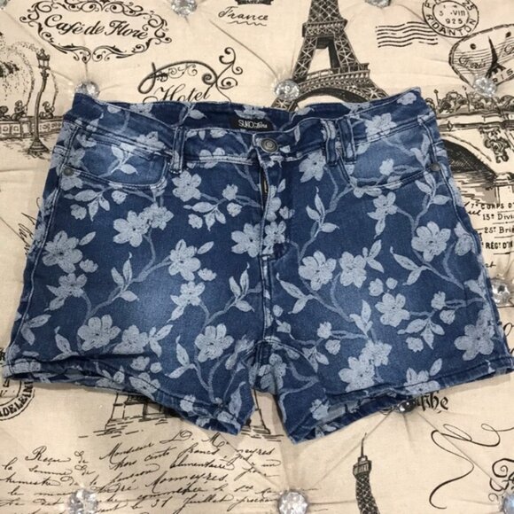 Suko Jeans Flowers Print Shorts - Picture 1 of 4